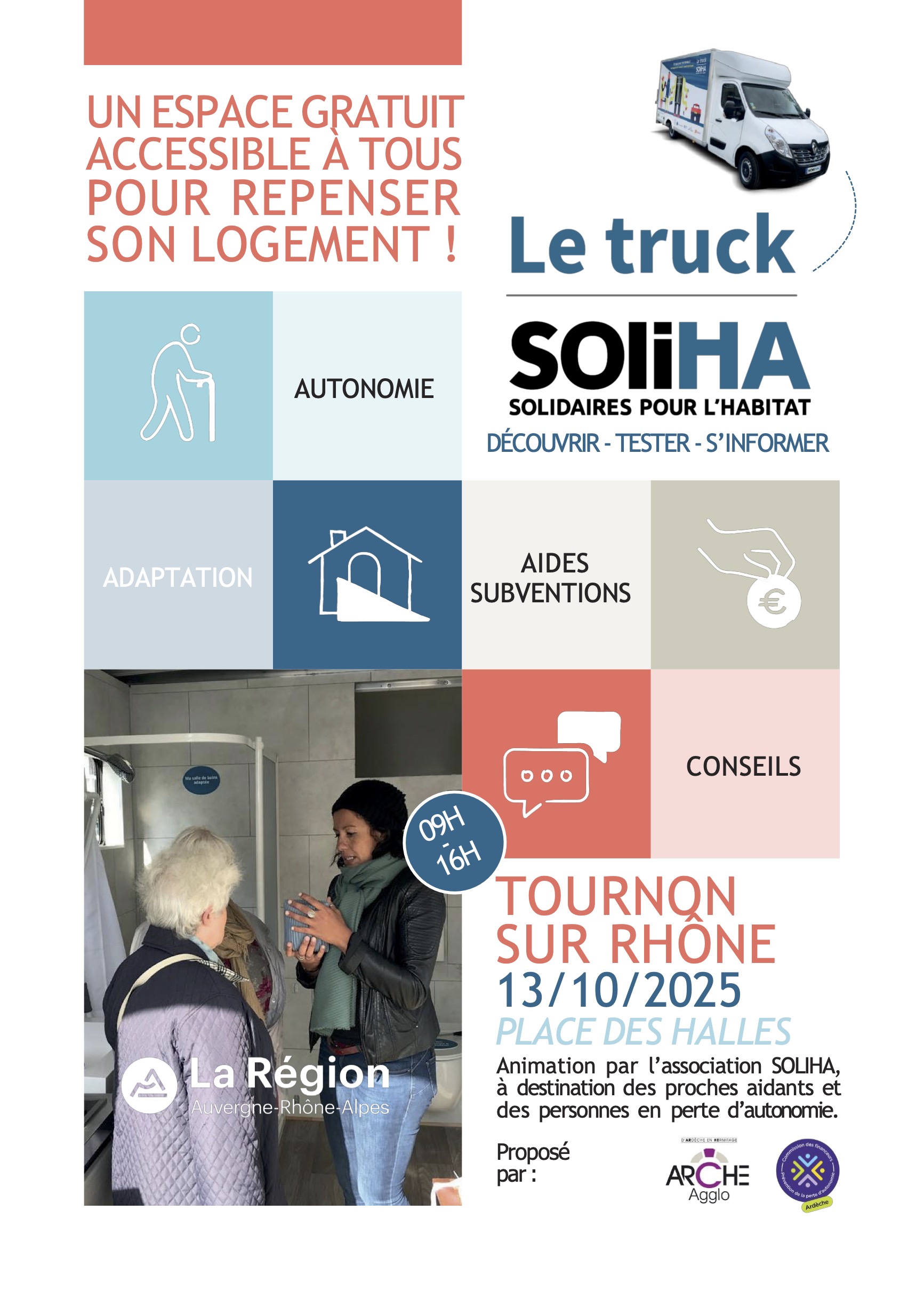 Affiche Truck SOLIHA Ardèche - Tournon sur Rhône (Oct. 2025)